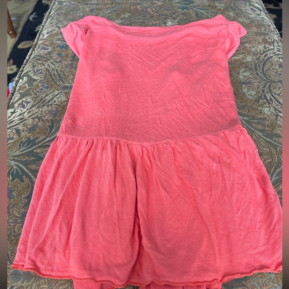 Woman Within coral short sleeve peplum t-shirt 2X